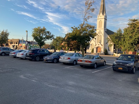 Parking lot on Broadway in Hicksville near the All Care office